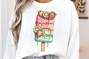 Watercolor Ice-Cream Clipart, an Illustration by GatewayDesign (Thumbnail 4 of 6)