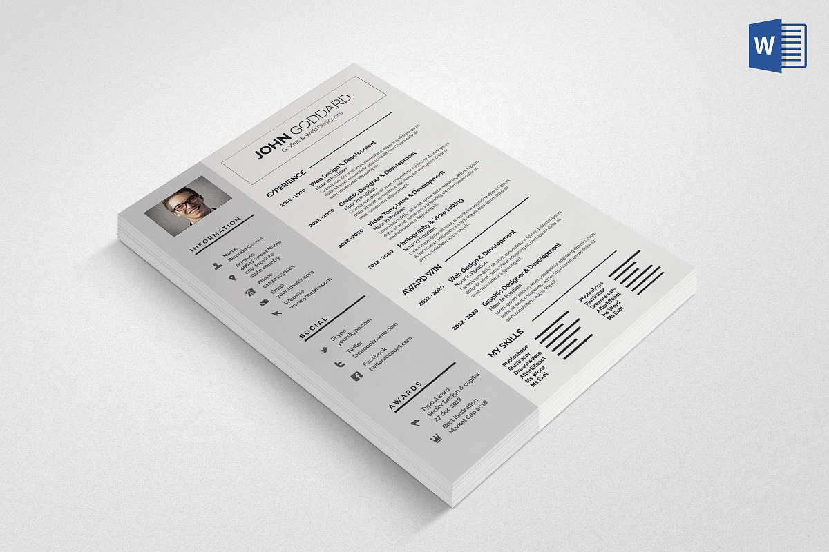 Resume CV, a Resume Template by graphicforest (Photo 4 of 7)
