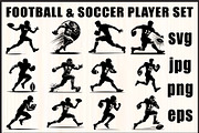 Black Football & Soccer SVG Bundle, an Object Graphic by jahid234 (Thumbnail 1 of 13)
