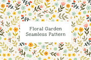 Floral Garden Seamless Pattern, a Pattern Graphic by Minna May Design (Thumbnail 1 of 2)