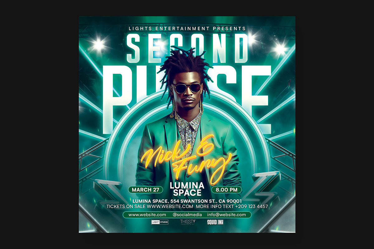 DJ Flyer Template, a Flyer Template by Bornx Design (Photo 3 of 6)