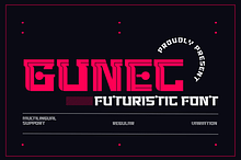 Gunec | Futuristic Font