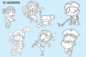 Playful Pirates Digital Stamps