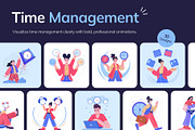 Animated Time Management, a Finance Illustration by Creative Stall (Thumbnail 1 of 5)