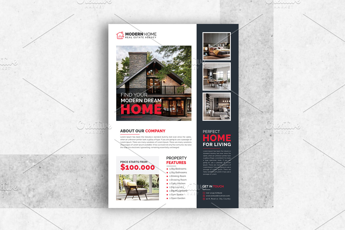 Real Estate Flyer, a Flyer Template by GraphicsBurg (Photo 5 of 5)