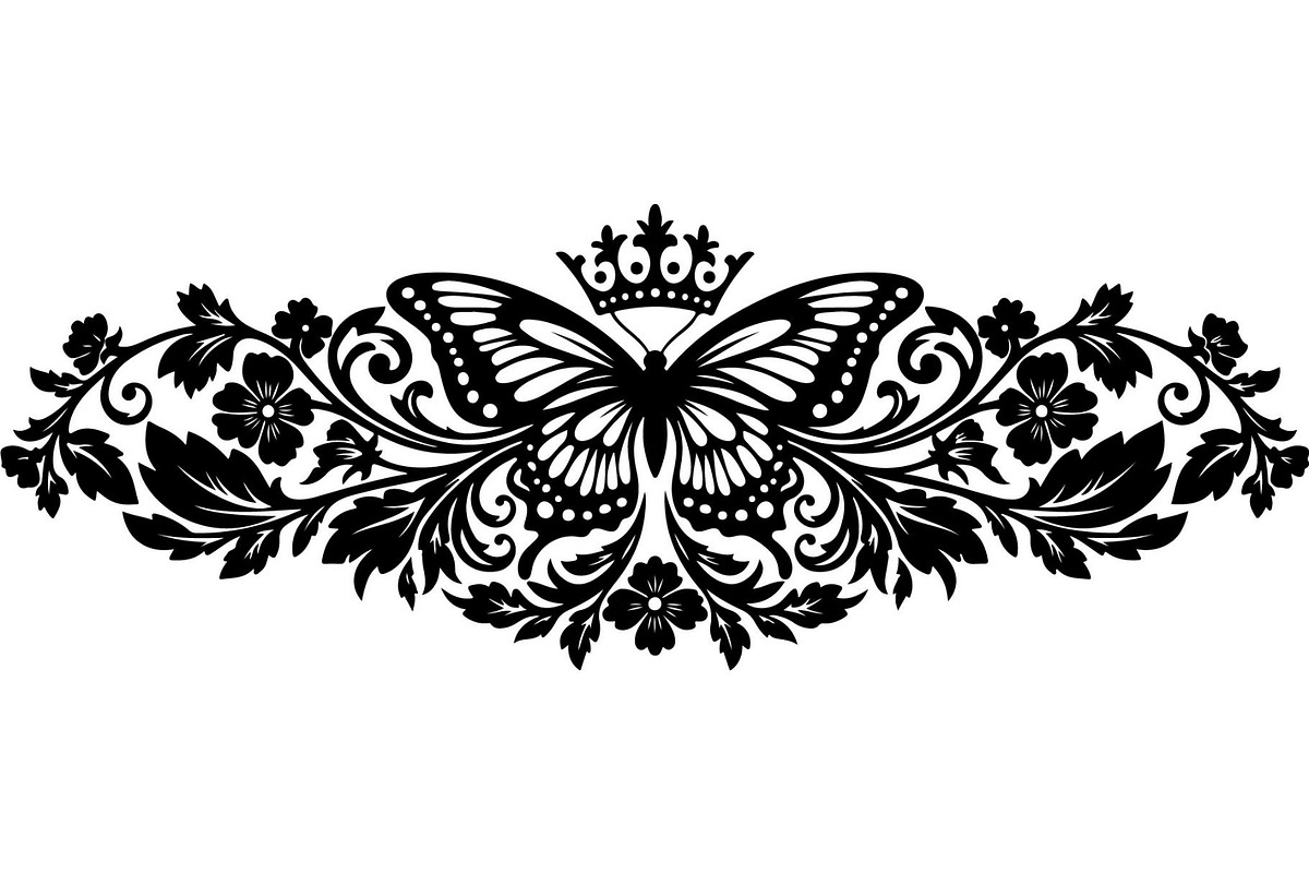 Decorative Floral Panel Vector Set, a Decorative Illustration by Designer_Momina (Photo 3 of 20)