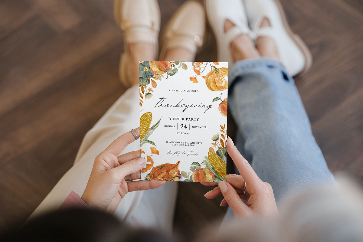 Editable Thanksgiving Invitation, an Invitation Template by ForeverPrint (Photo 2 of 9)