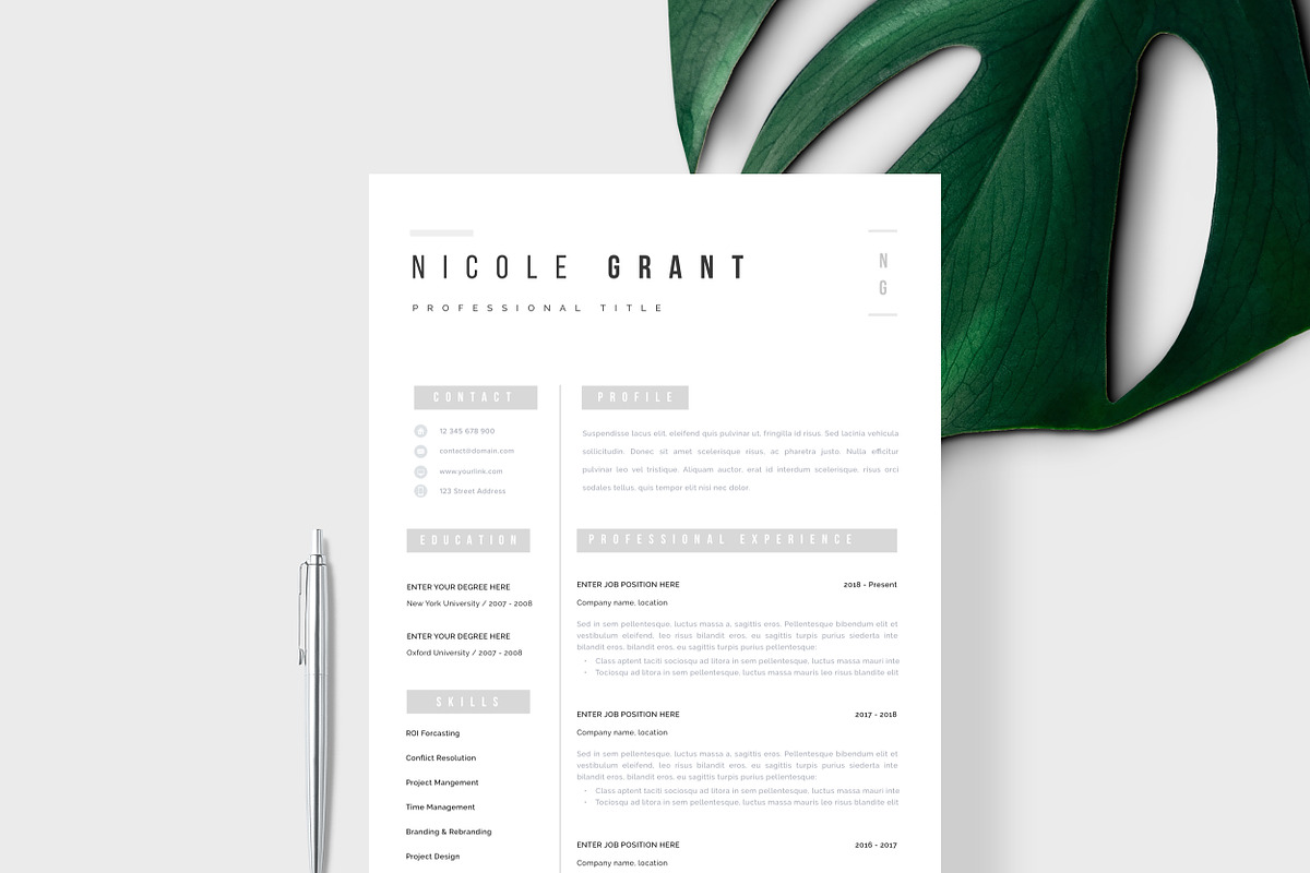 Resume Template for Word & Pages, a Resume Template by Resume Angels (Photo 1 of 10)