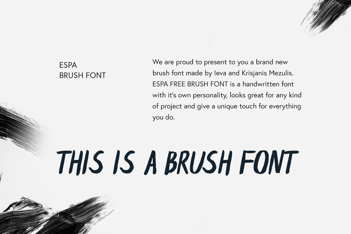 Espa Brush Font preview 2