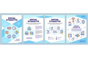 Social Etiquette Brochure Template