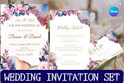LIGHT Pink WEDDING INVITATION SET, an Invitation Template by MagicLove Creations (Thumbnail 1 of 7)