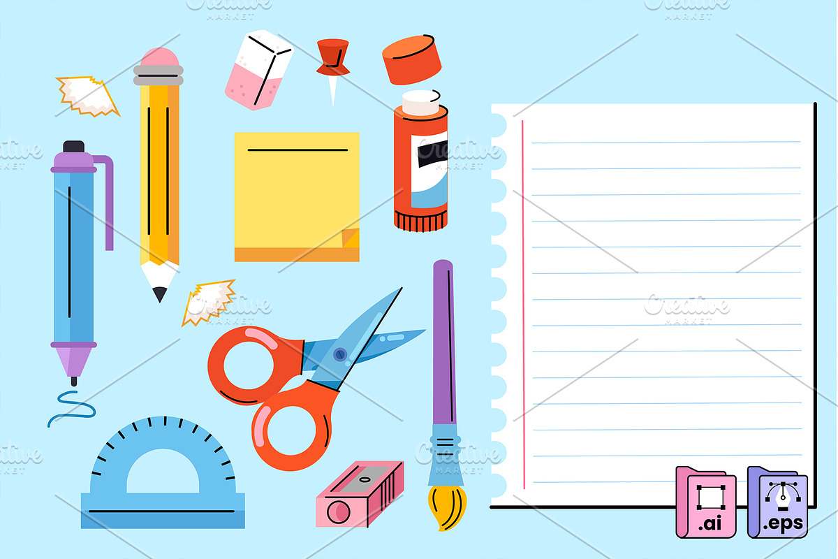 Education Hand drawn School Elements, an Object Graphic by MISS CHATZ (Photo 2 of 3)