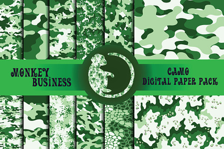 Green camouflage patterns pack