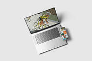 Laptop And Phone Mockup, a Wearable Device Mockup by scribrostudio (Thumbnail 6 of 11)