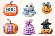 Gingham Halloween Clipart, an Illustration by Dream Creation (Thumbnail 2 of 7)