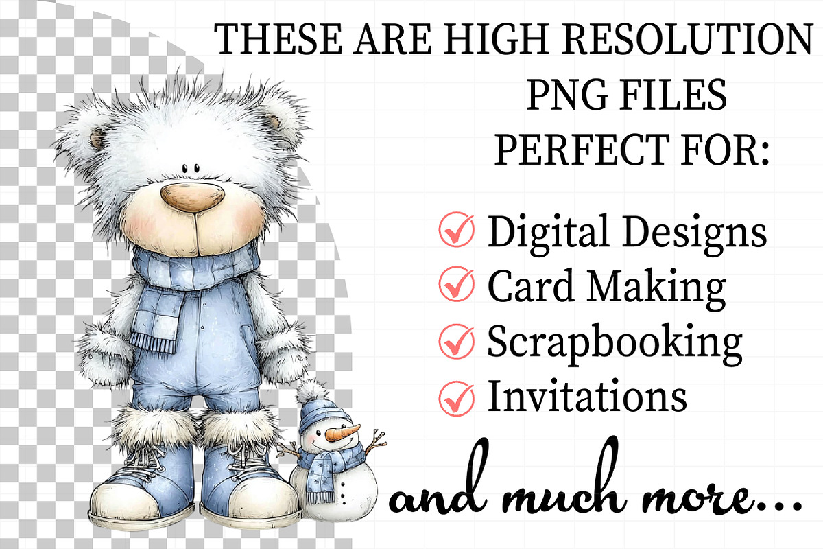 Cute Polar Bear Clipart Bundle, an Illustration by Daily.Designs (Photo 2 of 5)