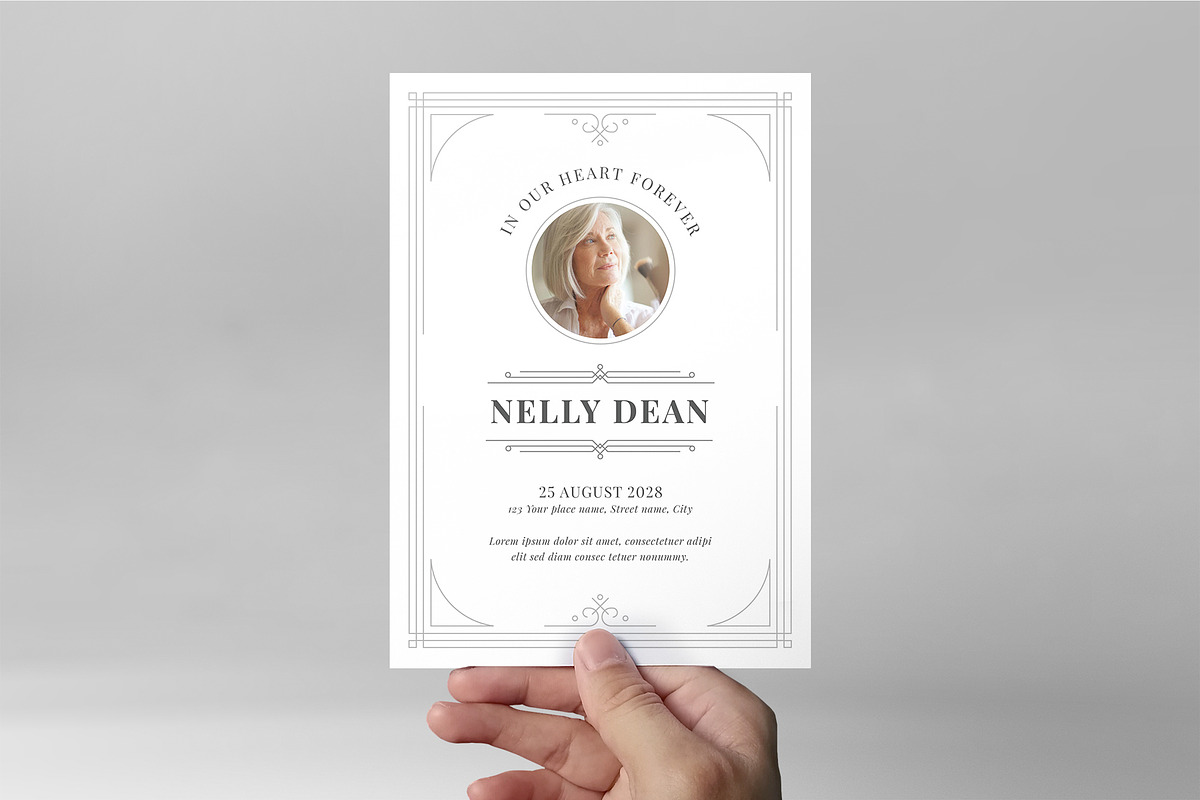 Contemporary Funeral Service Program, a Flyer Template by BrandPacks (Photo 3 of 8)