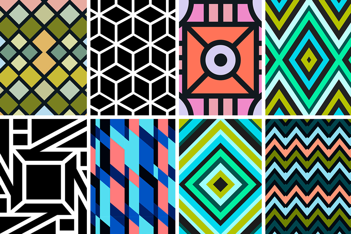70 seamless geometric patterns set, a Pattern Graphic by Luxury Fashion Prints (Photo 2 of 3)