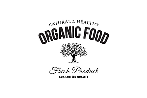 Organic natural food tree logo