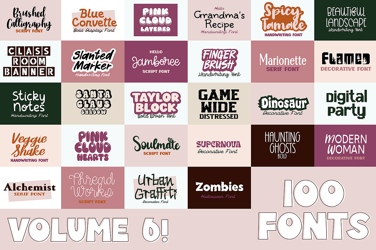100 FONTS - ULTIMATE Font Bundle V6, a Font by Blush Font Co. (Photo 4 of 4)