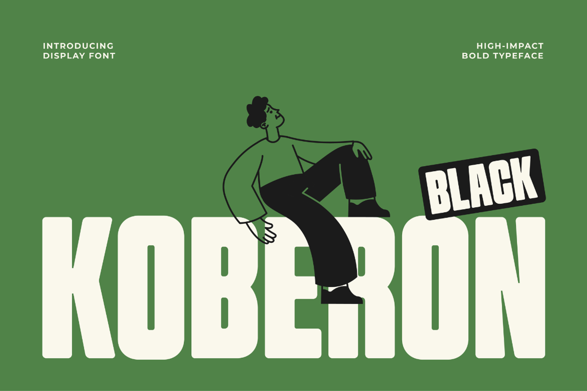 Koberon Black, a Sans Serif Font by Brand_Hero (Photo 1 of 13)