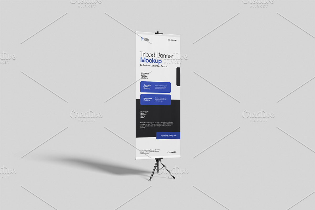 Tripod Banner Stand Mockup, an Advertising Mockup by Gatamotion (Photo 4 of 5)