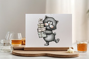 Gray Cat Clipart Bundle., an Illustration by SVGArt (Thumbnail 5 of 9)