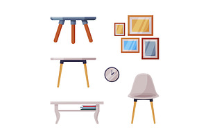 Modern Room Interior Design with, an Object Illustration by TopVectors