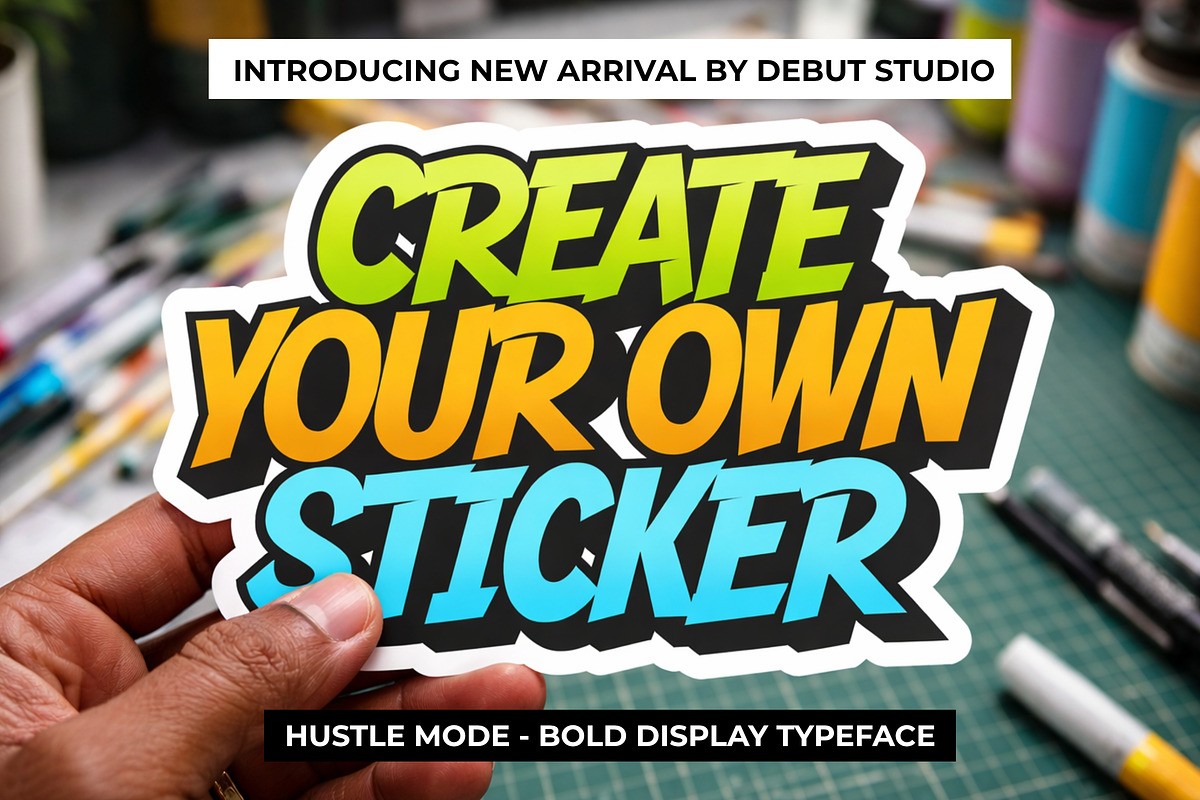 Hustle Mode - Bold Display Typeface, a Sans Serif Font by Debut Studio (Photo 12 of 23)