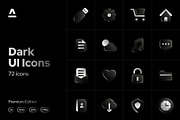 Dark UI icons, an Icon by OPALE (Thumbnail 1 of 13)