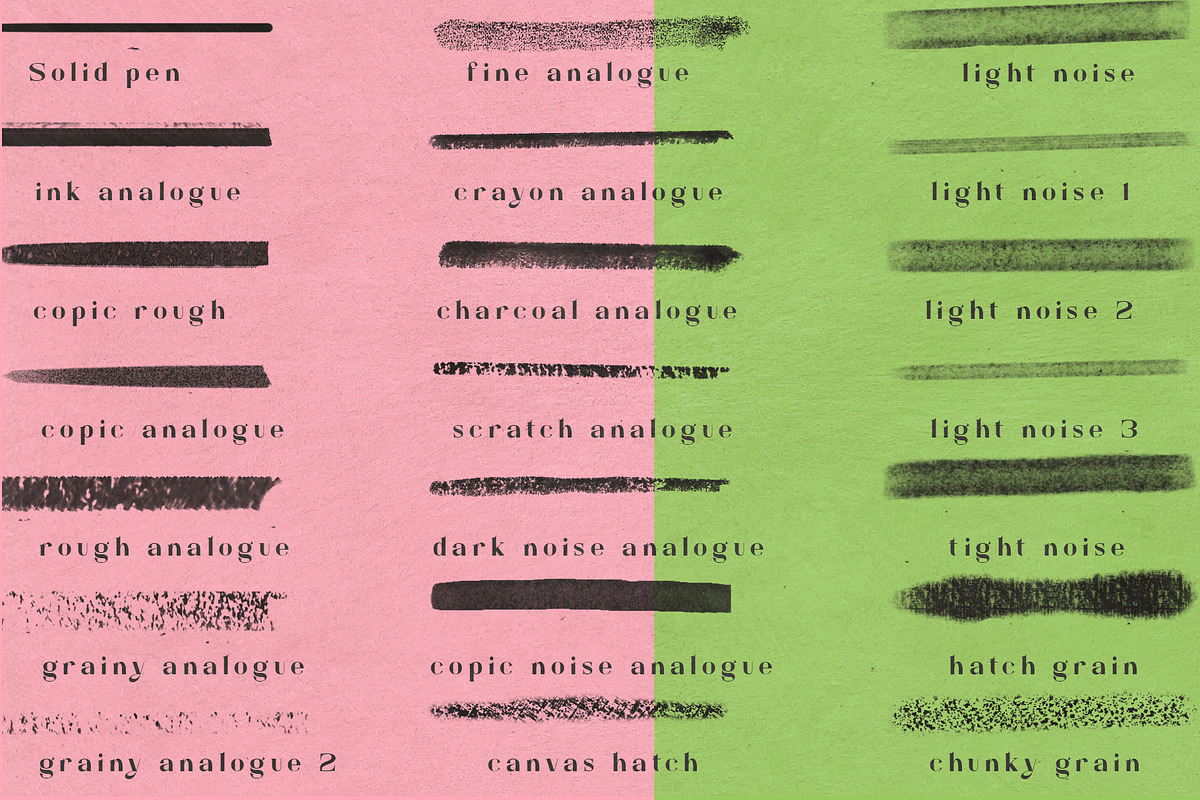 Analogue Retro Brushes for Procreate, a Brush Add-On by Neon Wild (Photo 5 of 11)