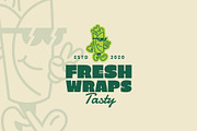 Fresh Wraps Restaurant Logo Template, a Branding & Logo Template by Headfonts (Thumbnail 3 of 3)