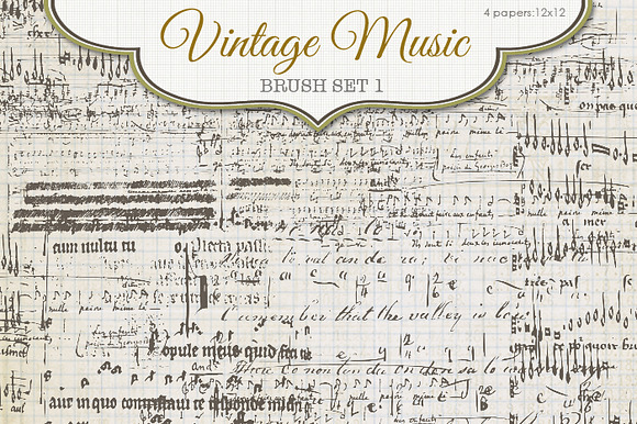 Vintage Music Sheet Brushes preview 4