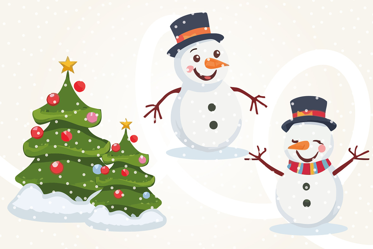 Christmas Snowman Vector Bundle, a Seasonal Illustration by rix_designs (Photo 4 of 5)