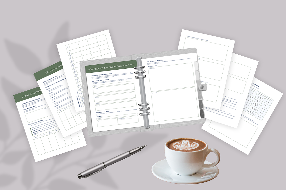CAREER COACH WORKBOOK TEMPLATE, a Brochure Template by Daring Digies (Photo 2 of 9)