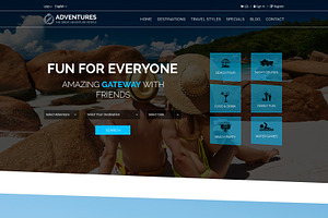 Adventures And Tour PSD Template