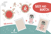 Christmas mail. Stamps and stickers, an Illustration by Maru_art (Thumbnail 2 of 7)