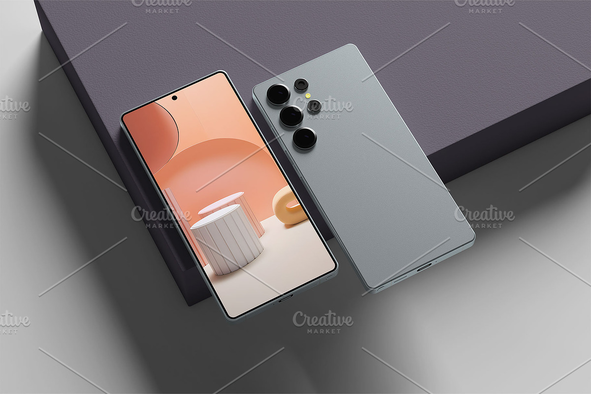 Samsung Galaxy S25 Phone Mockup, an Android Mockup by Transly Graphics (Photo 2 of 2)