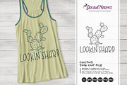 Looking Sharp | Funny Cactus SVG, an Education Illustration by DreamONprints (Thumbnail 1 of 2)