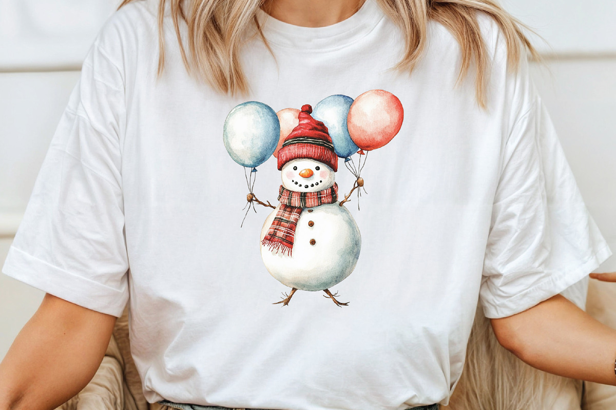 Funny Christmas Snowman Clipart, an Illustration by CraftArtStudio (Photo 4 of 6)