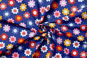 Blue retro floral pattern 60s, a Pattern Graphic by Art's and patterns (Thumbnail 2 of 4)