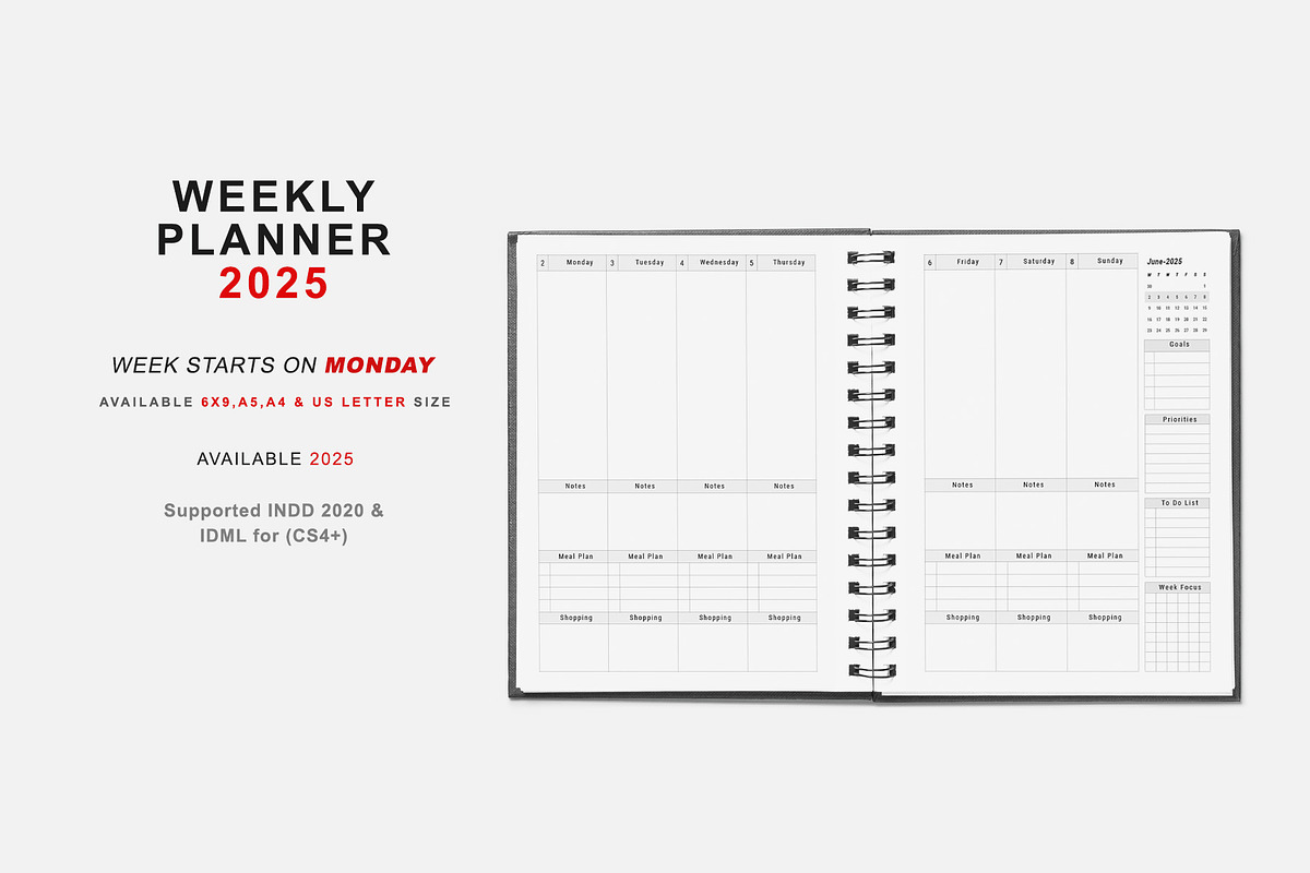 2025 Weekly & Monthly Planner Bundle, a Stationery Template by MNT-Creator (Photo 5 of 5)