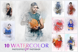 Abstract Watercolor Photoshop Mockup