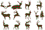 Christmas Buffalo Plaid Deer/Forest, an Animal Illustration by FrankiesDaughtersDesign (Thumbnail 3 of 4)