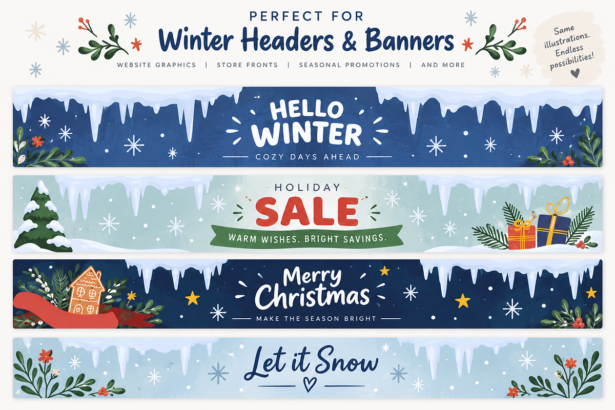 196 Xmas Illustrations Bundle, a Seasonal Illustration by Anna Studio (Photo 5 of 12)