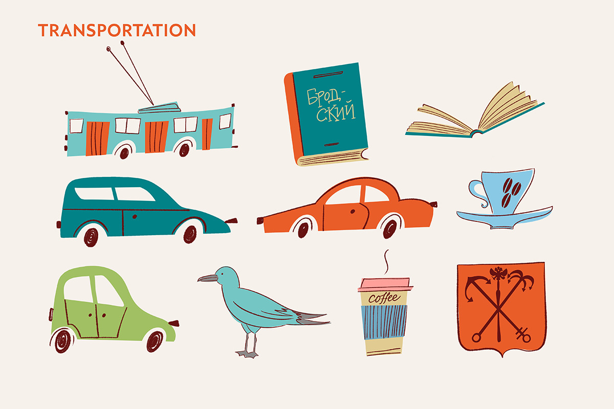 Illustrated map of St. Petersburg, a Person Illustration by Dina_Ruzha (Photo 6 of 10)