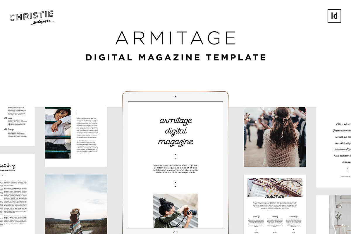 Armitage Digital Magazine Template, a Magazine Template by Christie Evenson (Photo 1 of 9)