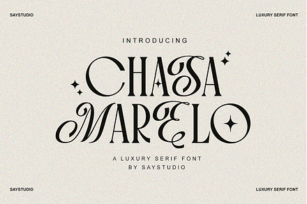 Chasa Marelo - Luxury Branding Font, a Serif Font by Say Studio