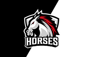 Horse Sport Mascot Logo Template