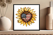 Sunflower 4th of July Clipart, an Illustration by DreamCafeArt (Thumbnail 6 of 7)